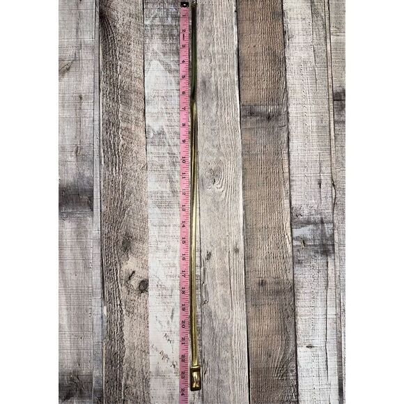 Vintage 80s Accessocraft NYC 24” Skinny Stretchy Gold Tone Glam Waist Belt - Picture 2 of 3